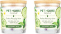 Pet House Cucumber Candles, Natural Scented Candles for Pet Odors, 60 Hour Burn Time - Cucumber Mint, 9 oz, 2 Pack