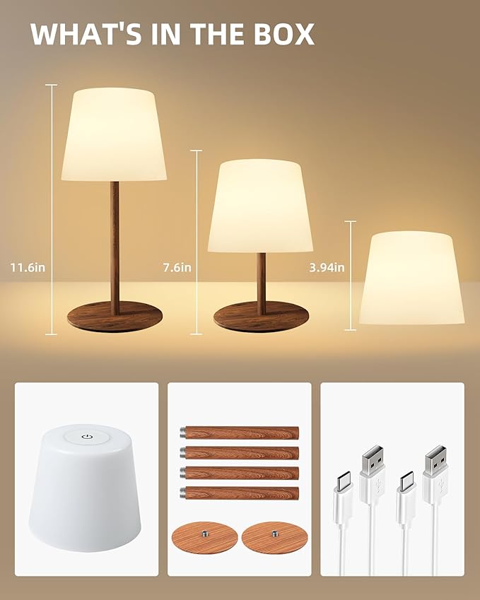 EZVALO Spa-Like Shower Lamp – IP65 Waterproof Bathroom Lamp, 4500mAh Rechargeable Cordless Mood Light, 3 Color Temps for Relaxing Bathroom & Bathtub Experience (2 Pack)