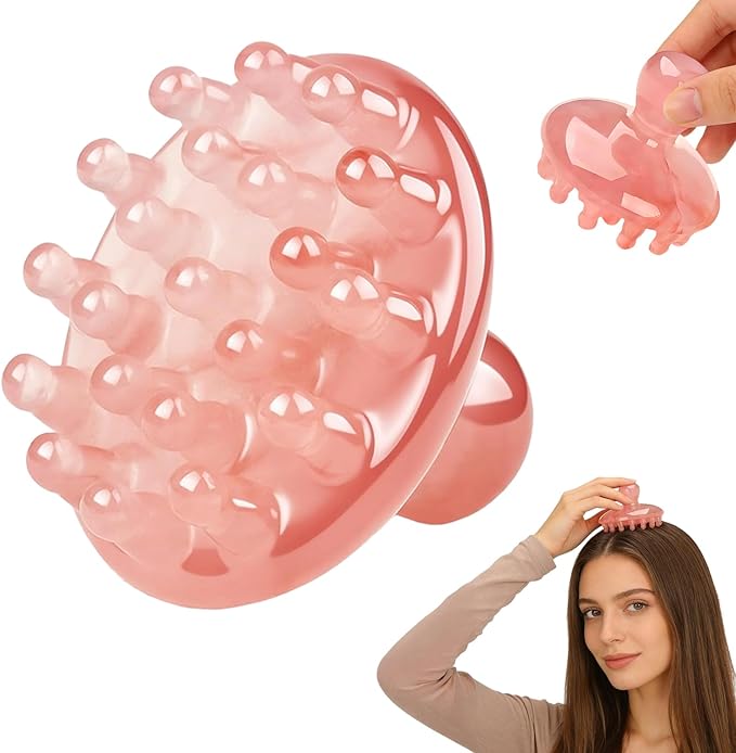 Scalp Massage Tool,21 Long Rounded Teeth Scalp Massager Hair Growth,Resin Head Massage Tool For Lymphatic Drainage & Cellulite Massage - Full-Body Gua Sha Comb For Men Women,Portable Massage Tool