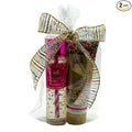 Bath & Body Works MILK BAR BIRTHDAY CAKE Fine Fragrance Mist & Body Cream 2pc Gift Set with 30-Inch Metallic Gold & Silver Striped Ribbon Bow for Birthdays & Holidays – Full Size