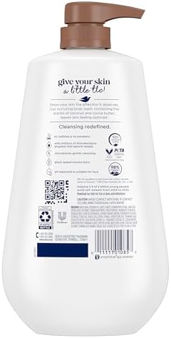 Dove Body Wash with Pump Restore Coconut & Cocoa Butter for 24hr Lotion-Soft Skin Moisturizing Skin Cleanser with No Sulfates No Parabens 30.6 Oz (Pack of 3) - Image 2