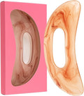 Marble Resin Gua Sha Scraping Massage Tool, Handheld Myofascial Release Tool with Handle Hole for Muscle Relief, Lymphatic Drainage, and Body Contouring on Back, Neck, Legs