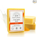 Goat Milk Soap Bars, Turmeric (3 Pack) - Premium, Handmade w/Real Milk in USA - Large (5oz) Hand & Body Goat Soap - Dry Skin, Gentle, No Dyes