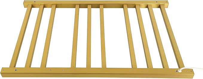 Luxury Heated Towel Rack for Bathroom, Wall Mounted Electric Towel Warmer Racks with Timer & Temperature Multi-Level Adjustable, 10 Bars Stainless Steel Towel Heater for Bathroom (Brushed Gold)