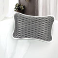Luxury Bath Pillows for Tub, Slip Resistant Waterproof Bath Pillows for Tub Neck and Back Support with 2 Strong Suction Cups, Relaxing Spa Essentials (Dark Grey)