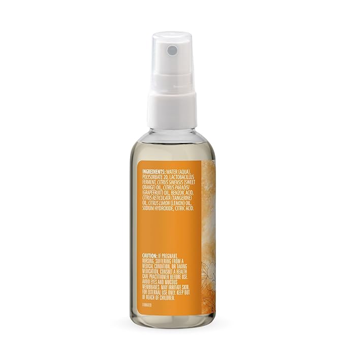 Aura Cacia Aromatherapy Mist, Tangerine and Grapefruit - Uplifting Body and Room Spray with Pure Essential Oils | 4 Fl Oz (Pack of 1)