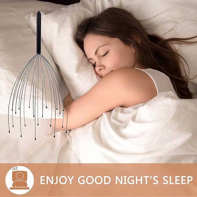 Svjetiq 2 Pack Head Massager Scalp Massager 20 Fingers Handheld Scalp Scratcher Head Scratcher Stress Relax for Deep Relaxing, Christmas Gift Stocking Stuffers for Men Women Adults
