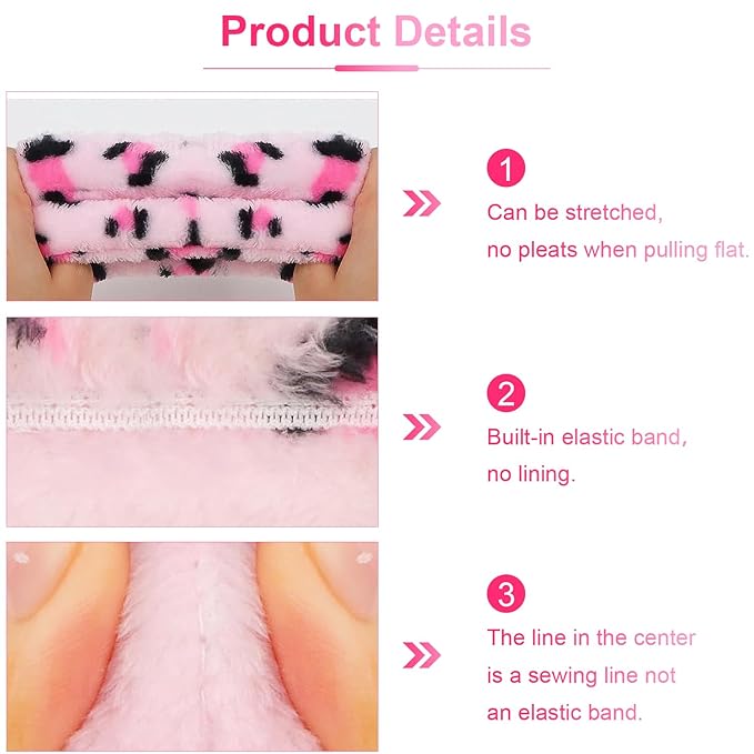 Chanaco Spa Headband, Skin Care Accessories, Makeup and Face Washing Hair Bands with Wrist Towels, Teen Girl Gifts and Trendy Stuff
