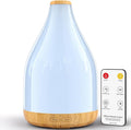 Essential Oil Diffuser for Home, 300ML Modern Décor Aromatherapy Diffusers Large Room Fresh Air Scent, Ultrasonic Cool Mist Humidifier & Color Light, 1-3-6H Timer Auto Shut-Off, Brown