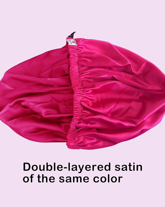 3Pcs Hair Bonnets For Sleeping Satin Bonnet For Women Silk Bonnets Womens Curly Hair Sleep Caps Silky Night Cap