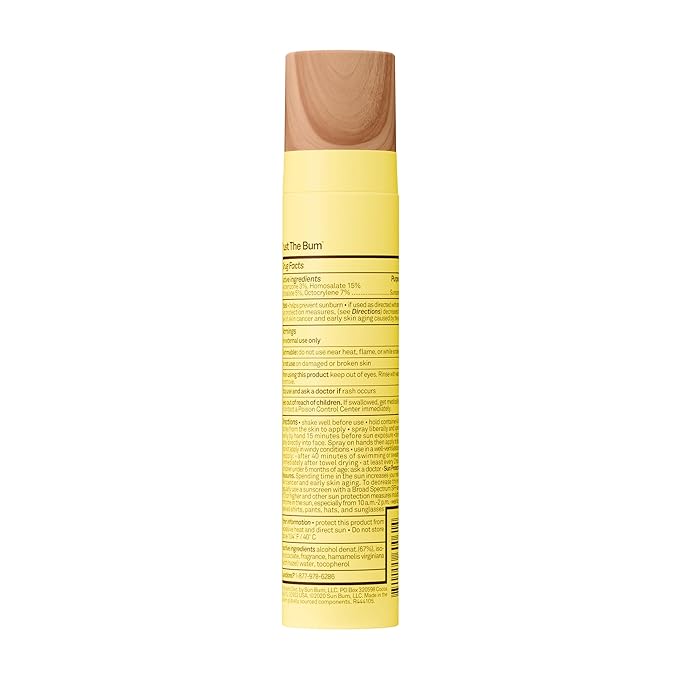 Sun Bum Original SPF 45 Sunscreen Mist - Broad Spectrum Moisturizing Facial Sunscreen Spray with Vitamin E - Hawaii 104 Act Compliant (Made without Octinoxate & Oxybenzone) - Travel Size - 3.4 oz
