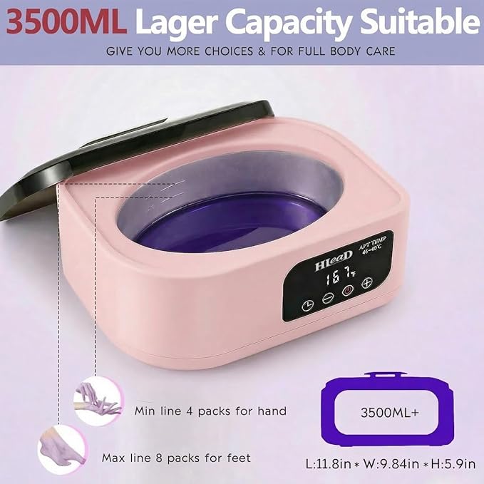 Paraffin Wax Machine for Hand and Feet，Touchscreen Paraffin Wax Warmer with Wax Moisturizing Paraffin Spa Wax Bath Kit, Large Capacity at Home for Smooth and Soft Skin