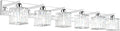 Aipsun Bathroom Vanity Light Fixtures 6 Light Chrome Vanity Light for Bathroom Crystal Vanity Lighting Fixtures (Exclude Bulb)