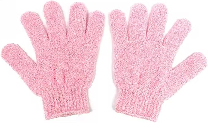 Loofah Bath Sponge, Exfoliating Bath Gloves, Loofah Exfoliating Body Scrubber Pad, 4 pcs for Men and Women Spa and Travel
