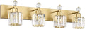 PRESDE Crystal 4 Bathroom Vanity Light Modern Gold Vanity Light Fixture Wall Lamp for Over Mirror Bedroom Hallway
