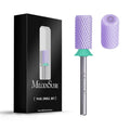MelodySusie Ceramic Nail Drill Bits, 3/32'' Chamfer Flat Top Large Barrel Bits, Fast Remove Acrylic or Hard Gel, Nail Tool for Manicure Pedicure, Salon Home, Professional or Beginner, Purple, Coarse