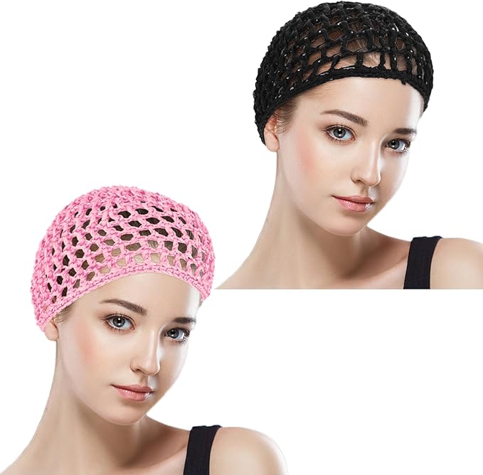 WLLHYF Wig Cap Thick Long Hair Caps Adjustable Net Mesh Braided Weaving Making Crochet Sew Weave Fishnet Grip Headband