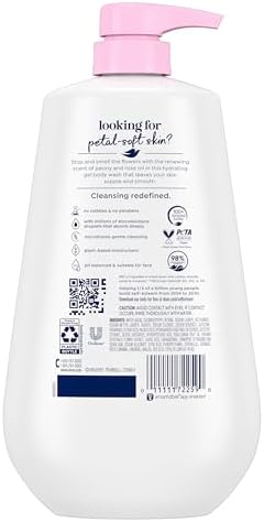 Dove 24hr Renew Lotion Body Wash MicroMoisture, Peony & Rose Oil, 30.6 oz - Image 2