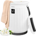 Hot Towel Warmer for Bathroom Luxury Bucket Towel Heater, 20L Large Capacity Spa Blankets Warmers, Safety Lock Design, 5 Fragrance Discs, Auto Shut Off, Fit up to Two 40"X70" Oversized Towels -Black