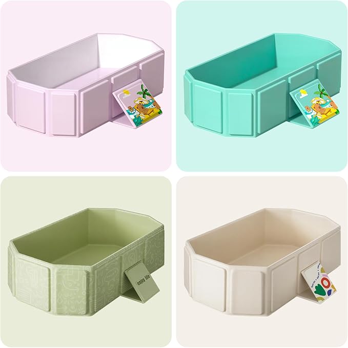 Portable Bathtub, Foldable Bathtub No Installation, Bathroom SPA Soaking Tub, Shower Stall Collapsible Hot & Ice Bath Tub (Light Green, 29.5"L x 17.7"W x 9.8"H)