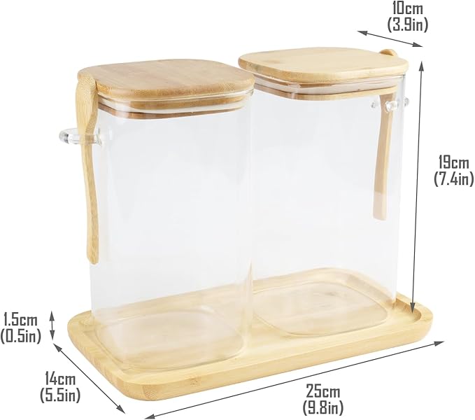 Glass Bath Salt Jars,40oz Bath Salt Container with Scoop and Airtight Lid,Clear Bathroom Salts Cellar Set for Jars with Tray,Labels and white Markers,Bathroom Decor Bathtub Accessories for Women