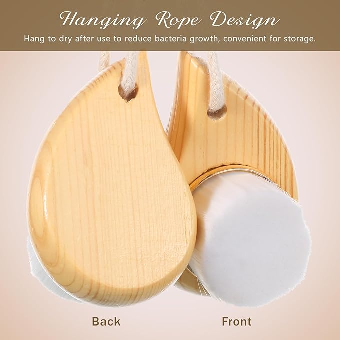 2pcs Soft Bristle Face Cleansing Brush Manual Face Brush for Deep Pore Cleaning Faces Scrubber Exfoliation Lymphatic Drainage Makeup Care and Skin Care with Soft Bristles Ergonomic Handle