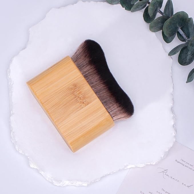 UNIMEIX Self Tanner Brush Sunscreen Body Makeup Brush Kabuki Blend Applicator Spray Tan Blending Beauty Brush for Body Coverage Perfector(Bamboo)
