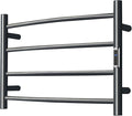 Towel Warmer with Built-in Timer Bathroom Wall Mounted Bath Towel Heater Plug-in Electric Heated Towel Rack Stainless Steel Curved Round Oil Rubbed Drying Rack 16.54x23.62x5.51 inches Gunmetal