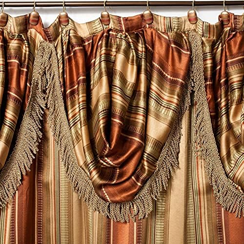 Zahari Home 13pc Contempo Bathroom Shower Curtain Sets Luxury Classic Shower Curtain & 12 Shower Curtain Hooks Contemporary Fabric Shower Curtain Unique Design Stylish Striped Shower Curtain Set - Image 2
