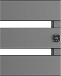 Electric Towel Warmer, Heated Towel Rack with Thermo Control and Timer, Fast Heating Towel Rail for Bathroom with Memroy Function, Work with Smart Plug, Right-Wiring, 3 Panel, Gun Gray