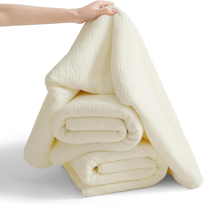 8 Piece Bath Towel Set |2 Oversized Large Bath Sheet,2 Hand Towels,4 Washcloths| Ultra Soft Cozy Bath Towel Set for Bathroom Hotel Gym Spa,Highly Absorbent Quick Dry Bathroom Towel Collections,Cream