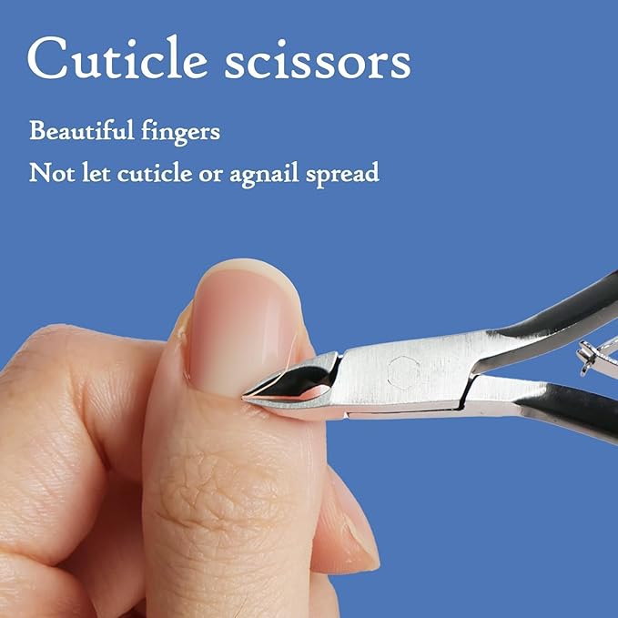 Cuticle Nippers Kit: Precision Coated Stainless Steel Cuticle Trimmer Remover for Fingernails and Toenails, Cutter for Manicure Pedicure, Nail Clippers Tools for Women (Black- 1 PACK)