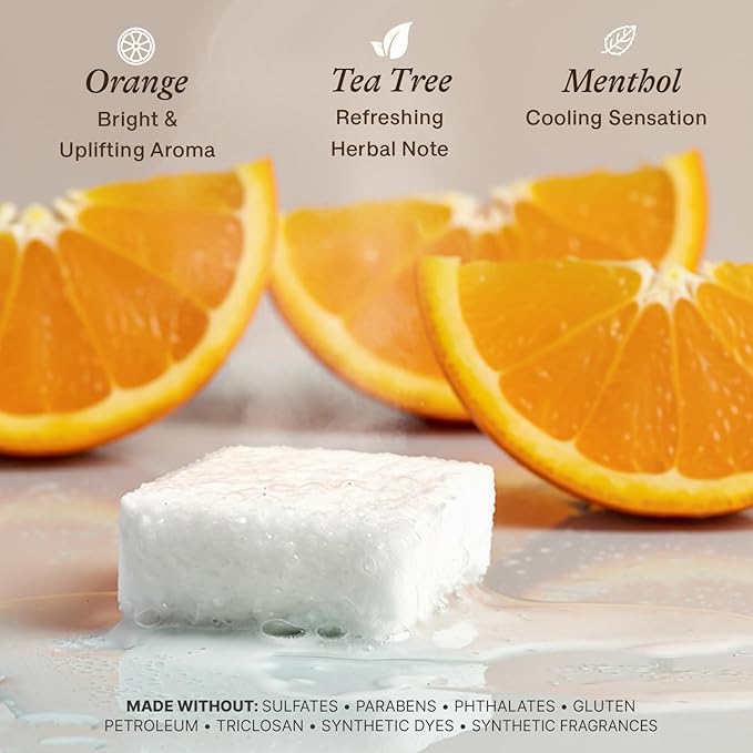 Shower Steamers Aromatherapy - USA Made with Natural Ingredients & Citrus Essential Oil, Mothers Day Gifts for Mom, Long Lasting Shower Bombs for Energy Boost, Spa Gifts for Women & Men
