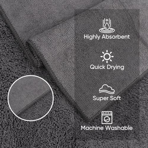 HOMEXCEL Washcloths 50PK, Ultra Soft&Highly Absorbent Face Towels, 12X12 in - Image 3