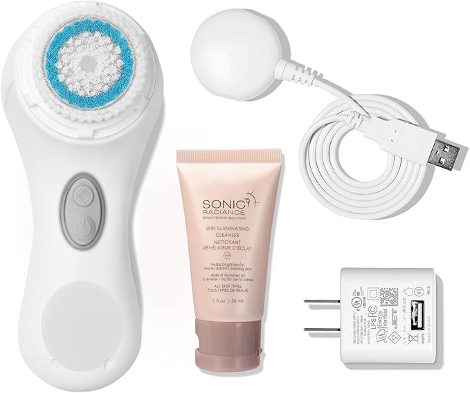 Facial Cleansing Brush System, Mia 2 Sonic Face Scrubber, White