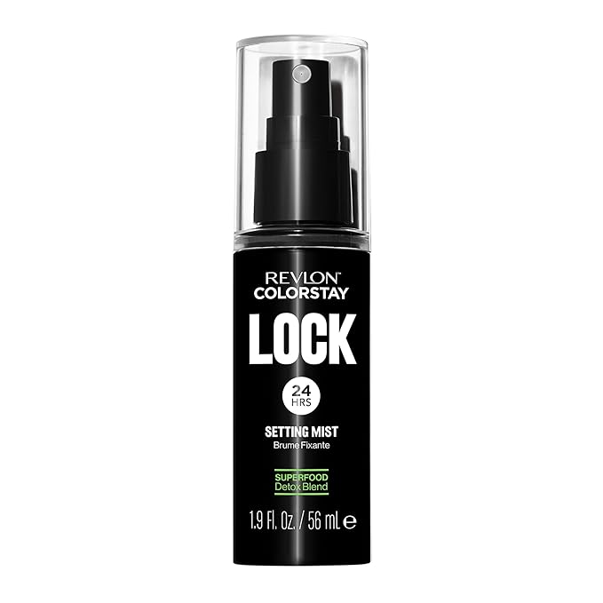 Revlon Colorstay 24 Hr Lock Setting Mist, Keeps Face Makeup from Melting & Fading, Mattifying, Blurring & Oil Absorbing Spray, Transfer-Proof & Mask Friendly, 1.9 fl oz