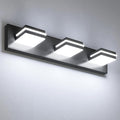 VOLISUN Modern Bathroom Vanity Light Fixtures (3-Light, 24-Inch), Matte Black LED Bathroom Lighting Fixtures Over Mirror, 360°Rotatable Head, LED Vanity Lights for Bathroom (Cool White 6000K)