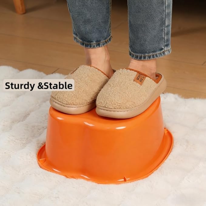 Ytterbium Foot Soaking Bath Basin, Large Massage Foot Soaking Tub, Plastic Home Spa Pedicure Bucket, Relaxation & Stress Relief, Suitable for Women & Men (Orange)