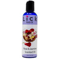 LICK Rose & Jasmine Floral Scented Body Oil – Lightweight Daily Hydration with Almond Oil & Vitamin E – 4 oz