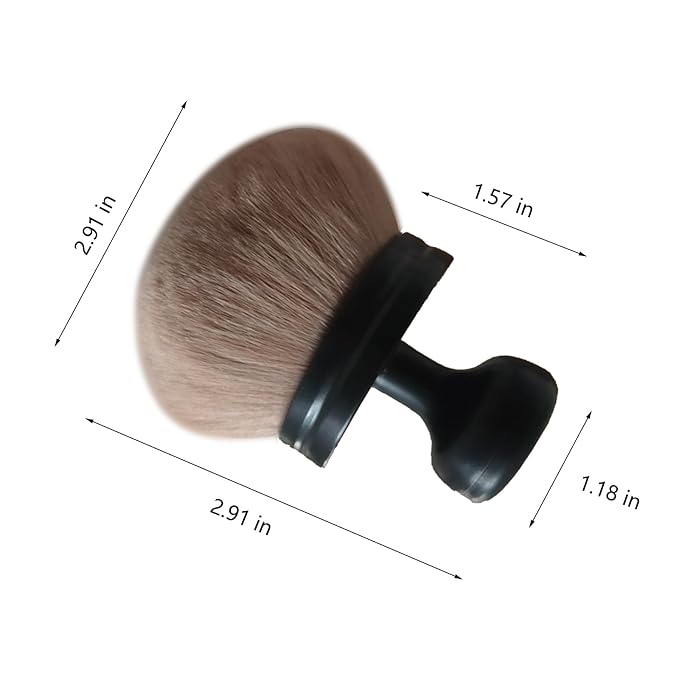 Body Makeup Brush Extra Large Oval Self Tanning Brush Multipurpose 74mm Wide-Headed Self Tanner Kabuki Sunscreen Brush for Legs Body Sunless Tan Streak Free Applicator(Black)