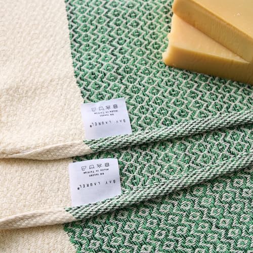 BAY LAUREL Turkish Hand Towel – Pack of 2 | Soft & Absorbent Decorative Towels for Bathroom, Hand, Face, Hair, Gym, Yoga, SPA, Kitchen & Tea | Boho Decor (Army Green, Diamond 16x40 Inches (Set of 2) - Image 7