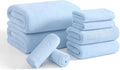 8 Piece Bath Towel Set Blue|2 Oversized Large Bath Sheet,2 Hand Towels,4 Washcloths| Ultra Soft Cozy Bath Towel Set for Bathroom Hotel Gym Spa,Highly Absorbent & Quick Dry Bathroom Towel Collections