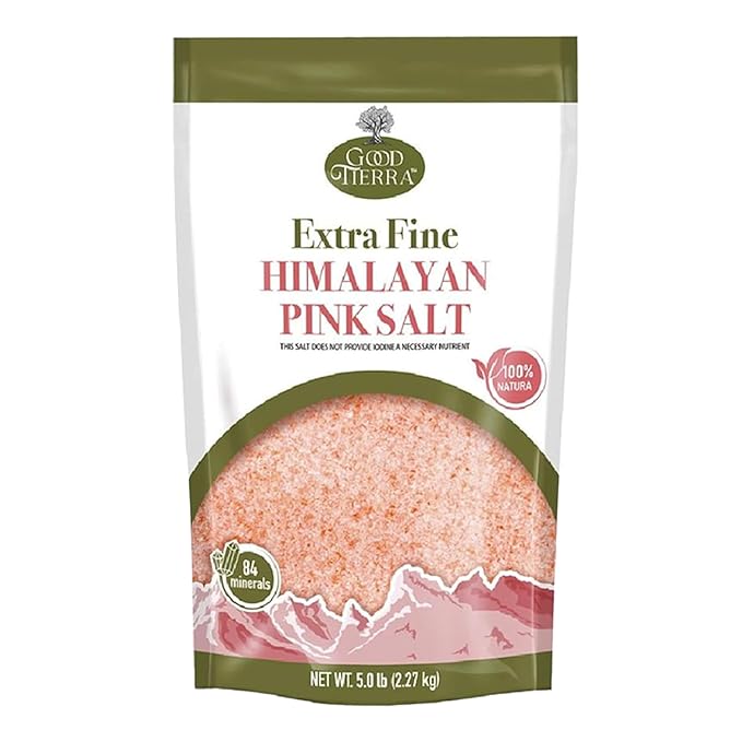 Good Tierra Himalayan Pink Salt in PET Bag - Extra-Fine Grain - 5 lb. (6 Pack)