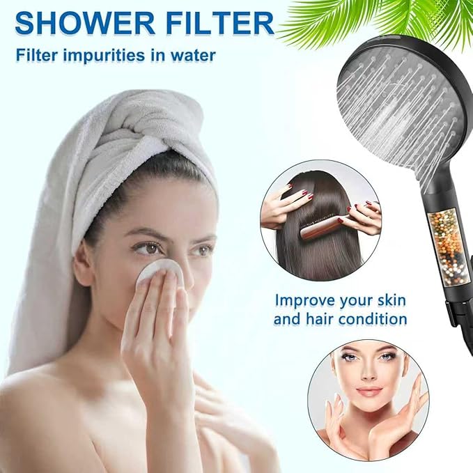 Citivisovd Water Replacement Filter for Shower Head,Compatible with SR SUN RISE Handheld Shower Head Cartridge,for Hard Water Remove Chlorine and Harmful Substances.（4 Pack）