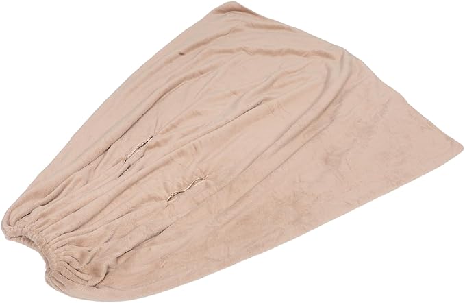 Thick Fleece Sauna Blanket Wrap with Coral Fleece Fabric Full Body Wearable Steam Sauna Robe Khaki Color 130cm Length
