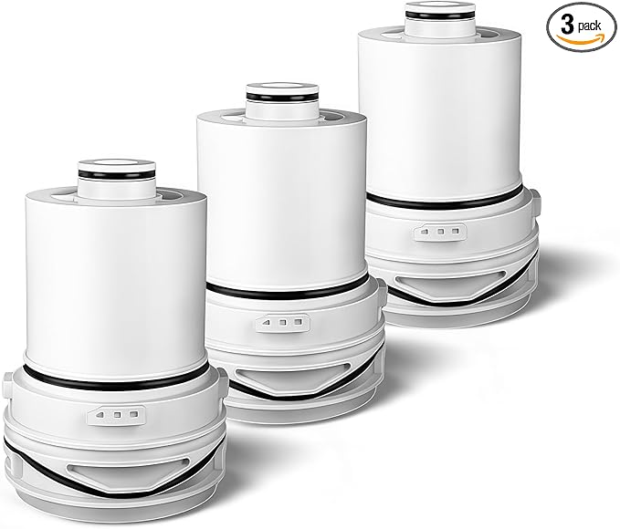 Shower Filter - Replacement Cartridges Compatible with Delta Clarifi, Reduces Dry Skin and Hair Damage (3 Pack)