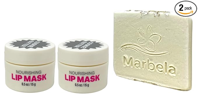 Bath & Body Works Milk Bar Cookie Butter 2 Nourishing Lip Mask with a Natural Oats Sample Soap