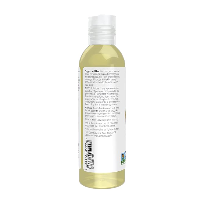 NOW Foods Solutions, Sweet Almond Oil, 100% Pure Moisturizing Oil, Promotes Healthy-Looking Skin, Unscented , 4-Ounce