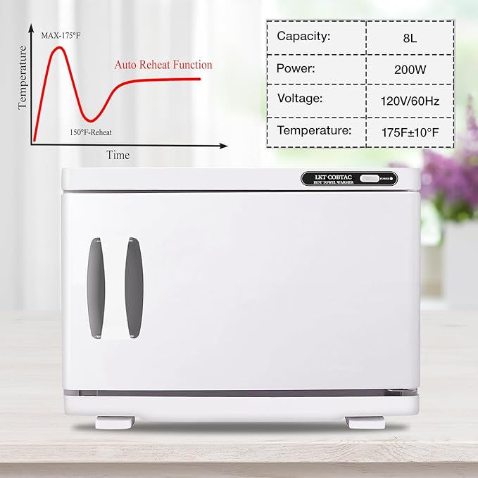 Hot Towel Warmer,8L Towel Warmer Cabinet Medium Capacity Esthetician Warmer Heater for Facial Spa, Beauty Salon or Personal Home Use