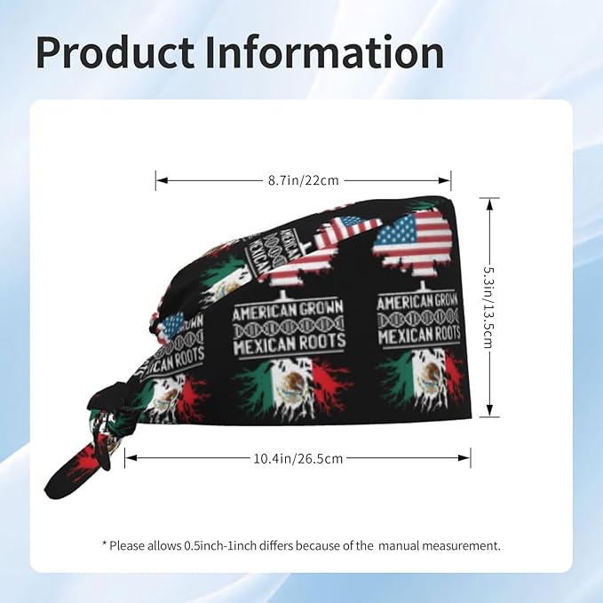 Adult Working Cap Adjustable Cleaning Work Sweatband Scrub Hat Tie Back Hats Headwear Bouffant Hat Head Headgear
